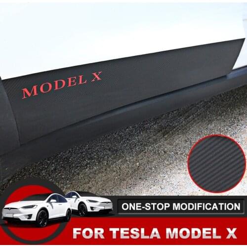 Carbon fiber pattern body sticker body protection sticker modification adds a sense of line for Tesla Model S X 2016-2018