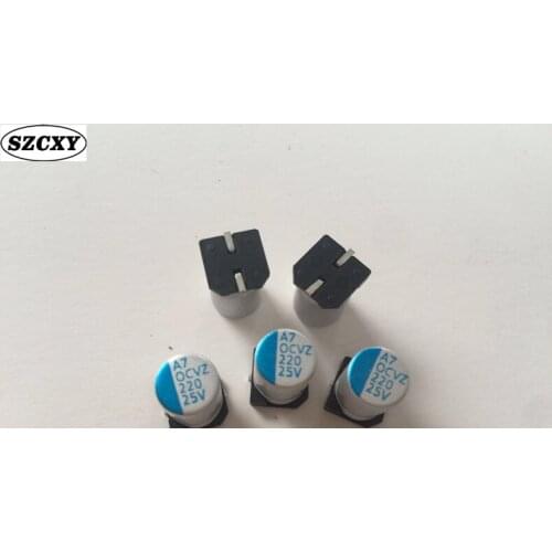 New and original 25V220UF 8*12MM OVZ221M1E0812 220uf 25v Aluminium electrolytic capacitance