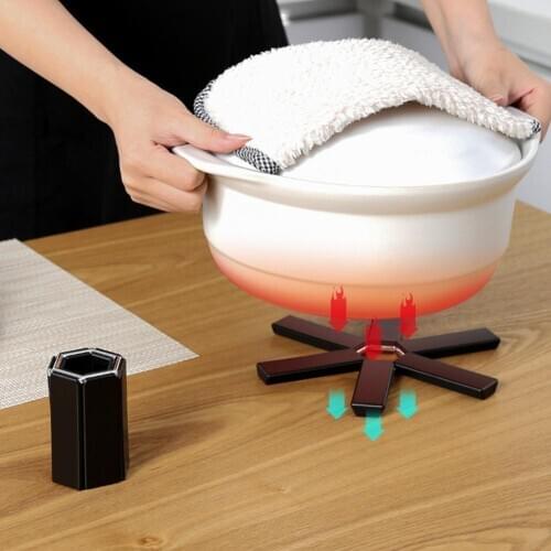 New Foldable Non-slip Heat Resistant Pad Trivet Pan Pot Mat Placemat Holder Cushion Coaster E0O1