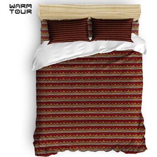WARMTOUR Duvet Cover Brown Retro Stripe Duvet Cover Set 4 Piece Bedding Set For Beds DHL Shipping Methods