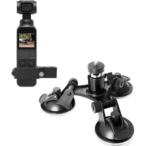 Window Glass Suction Cup Car Driving Recorder Tripod Mount for DJI Pocket 2 / DJI OSMO Pocket Handheld Gimbal Camera Accessories