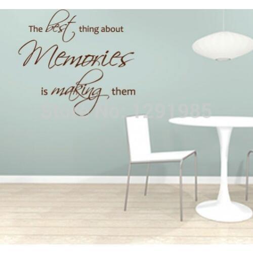 The Best Thing About Memories is Making Them Art Wall Quotes Removable PVC Wall Sticker Home Decor Decals DIY fashion Poster
