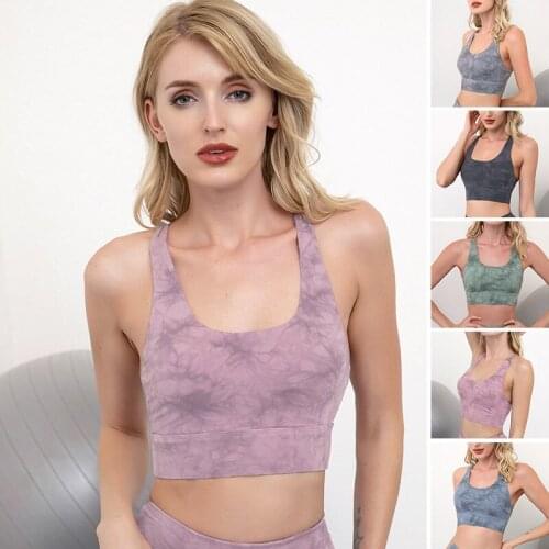 Push Up Sports Bra Vest Shockproof Yoga Crop Top Gym Running Sportswear Womens Underwear Brassiere Bralette Fitness Active Wear