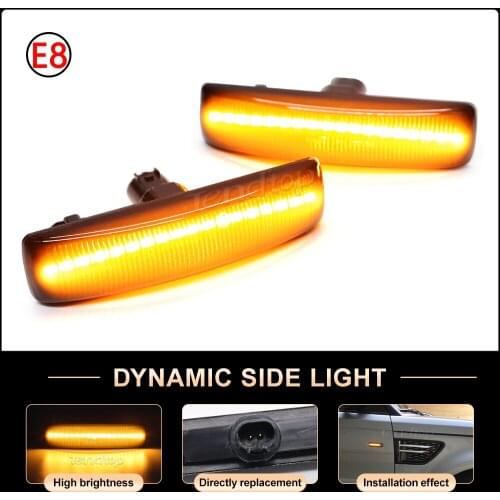 For Land Rover Range Rover Sport Discovery 3 4 Freeland 2 Dynamic LED Turn SIgnal Light Water Blinker Side Marker Lamp Car Bulb