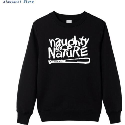 Naughty By Nature Old School Hip Hop Rap Skateboardinger Music Band 90s Bboy Bgirl men sweatshirts Black Cotton hoodies pullover