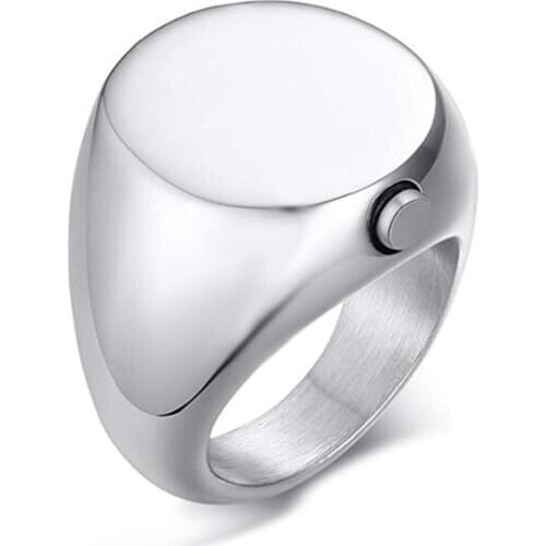 Stainless Steel Cremation Urn Men Rings Memorial Urn Ring Ashes Keepsake Cremation Jewelry Size 8-12