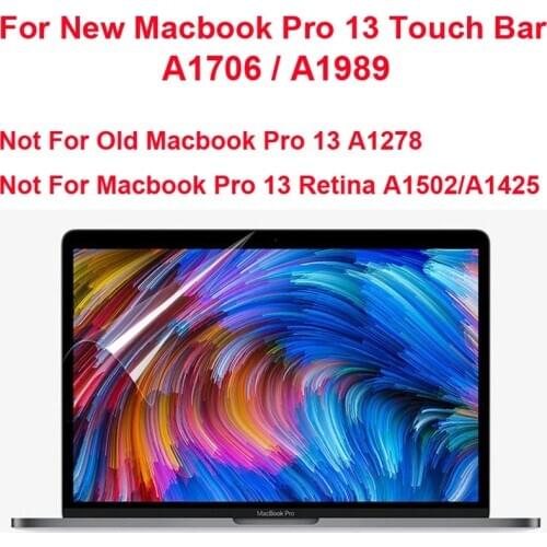 10pcs/box For Macbook Pro 13 Touch Bar A1706 A1989 High Clear Screen Protector 13.3 TouchBar Film Guard Screen Protection