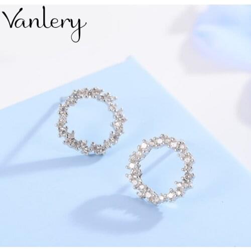 New Arrivals Korean Style Crystal Circle Earrings For Women Lady Bridal Earrings Girls Gifts Pendientes Brincos 2021