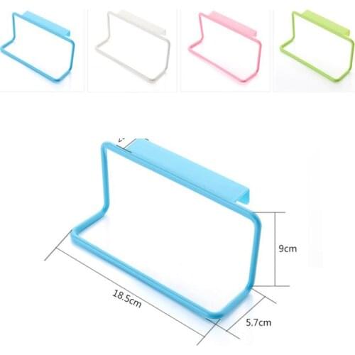 1Pcs Hanging Towel Hooks Plastic Cupboard Cabinet Door Holder Back For Bathroom Kitchen Accessories Home Storage Organizer