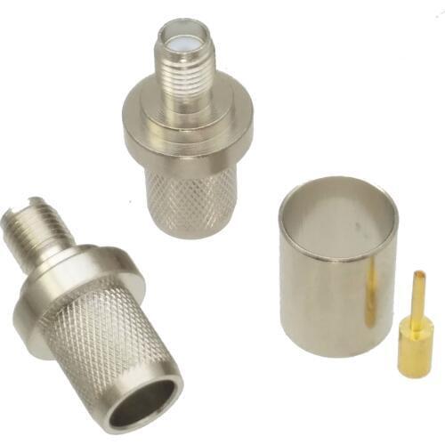 1Pcs Connector SMA Female Jack Crimp RG8 RG213 LMR400 RG214 Cable Nickel Plated