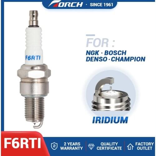 1PCS Original TORCH Spark Plugs High Performance Iridium F6RTI Replace for NGK BPR6EGP/ BPR6EIX Ignition System
