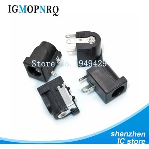 10PCS DC-005 DC005 DC050 DC power socket 5.5-2.1mm 4PINS SMD/DIP COPPER FEET new