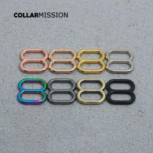 100pcs/lotRetailing adjustable buckleDIYaccessory for10mmsewing bag belt dog cat collar high quality plated metal buckle8colours