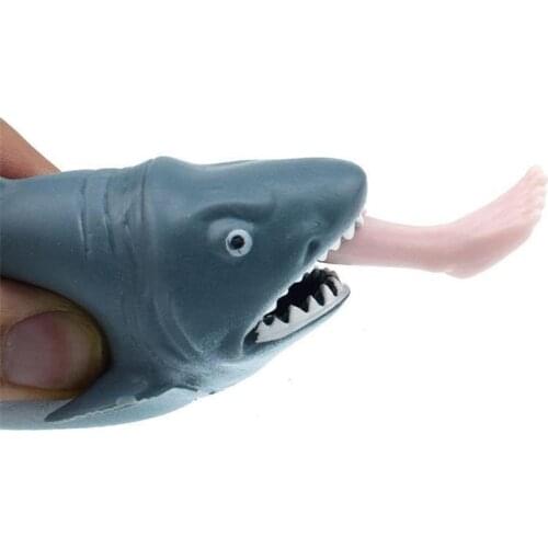 1Pc Anti Stress Squeeze Biting Leg Shark Toy Plastic Toys Hungry Humorous Light Hearted Toy Kid Creative Funny Spoof Trick Gift