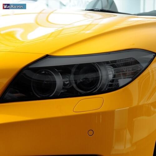 2 Pcs Car Headlight Protective Film Headlamp Restoration Transparent Black TPU Sticker For BMW Z4 E89 G29 2009-On Accessories