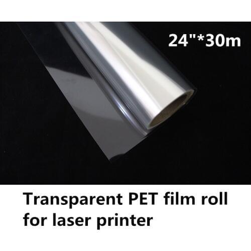 24"*30m 100micron Laser Transparent Waterproof Positive Film To Make Plate