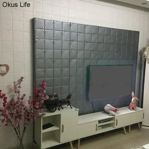 High Quality DIY PE Foam 3D Wallpaper Wall Stickers Wall Decor Embossed Brick Stone Wallpaper Room House 60 X 60 X 0.8cm Poster