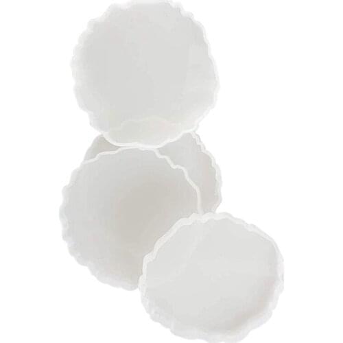 4PCS Resin Coaster Molds, Coaster Epoxy Molds,Silicone Resin Molds for Making Slices,Coasters, Home Decoration