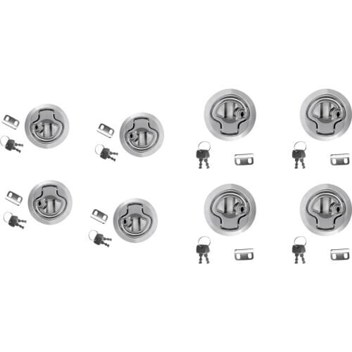 8x Boat Hatch Latch Pull, Marine 2 inch 50mm Flush Pull Slam Latches, Zinc Alloy, Round Deck Hatch for RV Yacht