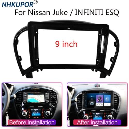 9 inch Double Din Android Car Radio Stereo Multimedia Player Head Unit Frame Kit Cable Harness for Nissan Juke 2010-2019