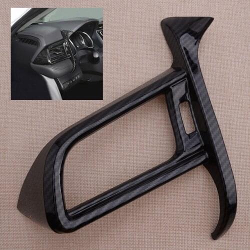 Car ABS Carbon Fiber Style Interior Left Side Air Vent Outlet Cover Trim Frame Fit For Toyota Camry 2018 2019 2020