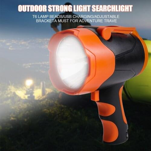 10W 2 x 2000mA Cordless Spotlight USB Rechargeable LED Flashlight Handheld Searchlight For Camping Outdoor Lampara Led