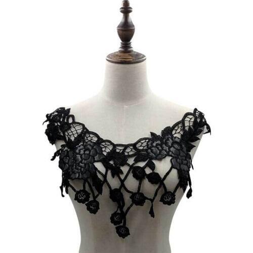 Flower Floral Neckline Classical Embroidery Leg Gown Applique Neck Dress Clothing Stitching Supplies Sewing Lace