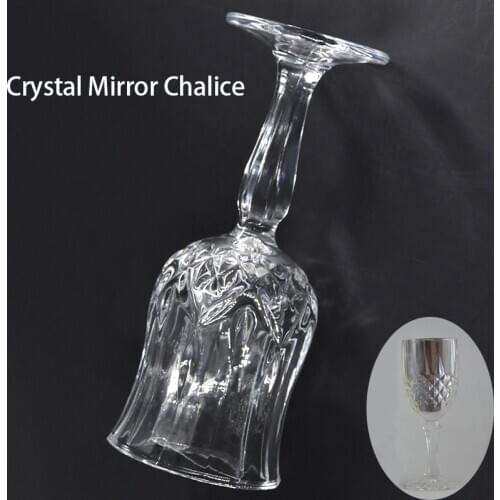 Crystal Mirror Chalice/ Goblet Magic Tricks Stage Magia Cup Glass Magie Illusion Gimmick Prop Liquid Disappearing to Silk Magica