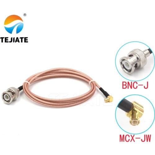 1PCS TEJIATE Adapter Cable MCX To BNC Type MCXJW Convert BNCJ 8-90CM 1M 1.5M 2M Length Connector RG316 Wire