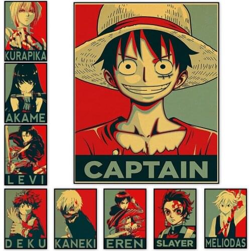 Classic Superhero Set Retro Anime Posters And Prints Japanese Animation Figure Canvas Painting Home Decoration Wall Art Pictures