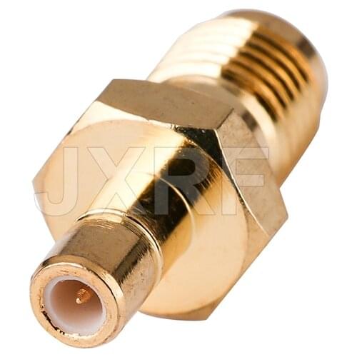 JXRF Coaxial Coax Adapter SMA Female Jack to SMB Male Plug Straight Gilded SMB to SMA Connector