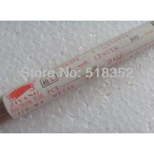 1.9mmx500mm Single Hole Ziyang Brass Electrode Tube for EDM Drilling Machines