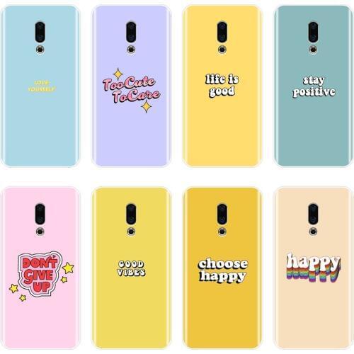 Soft Back Cover For Meizu Pro 6 7 Plus U10 U20 Yellow Quote Pink Purple Phone Case Silicone For Meizu 16th 16x 15 Lite 16 Plus