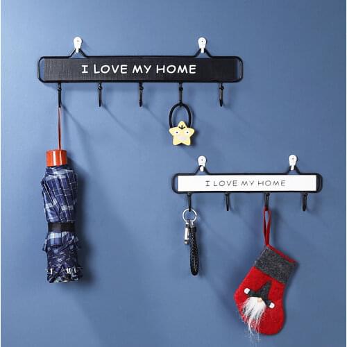 Key Holder Crochet Wall Nordic Creative Key Hook Porch Wall Wall Hanging Door Storage Rack Entrance Door Coat Hook Wall Rack