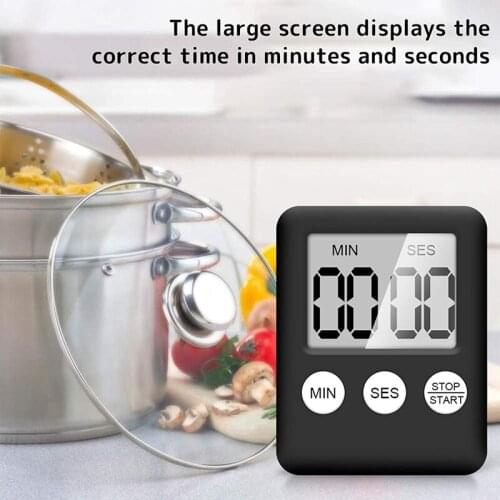 NHBR Digital Kitchen Timer 4 Pieces Kitchen Alarm Clock with Alarm Reminder Function Timer Magnetic Egg Timer Kitchen Clock