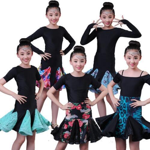 New girls Professional Latin Dance Dress for Girls Ballroom Dance Competition Dresses kids Modern Waltz/tango / Cha Cha Costumes