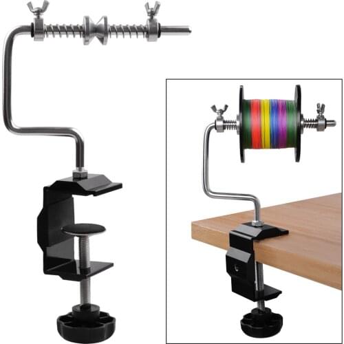 Protable Fishing Line Winder with Clamp-Adjustable Stable Reel line Spooler Multifunction Spooling Station System