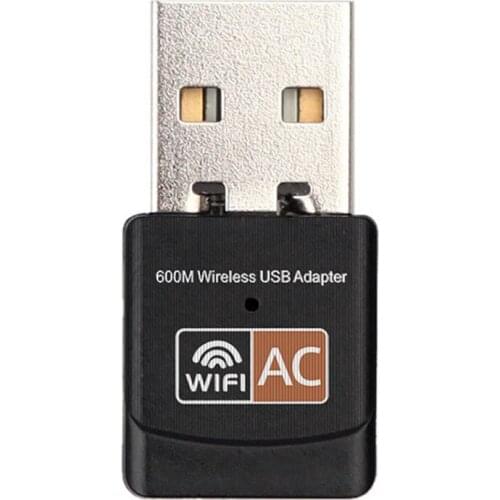 Portable Mini 600Mbps 2.4G/5G Dual Band Connection Wireless USB Adapter WiFi Receiver Dongle AC600M Home Network Card