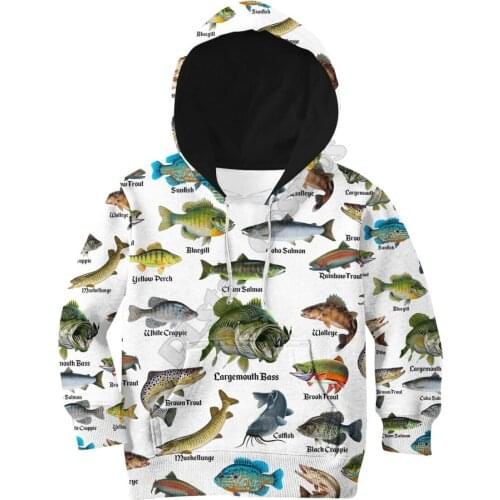 Fishing Season 3D All Over Printed Hoodies Kids Pullover Sweatshirt Tracksuit T Shirts Boy For Girl Funny Apparel