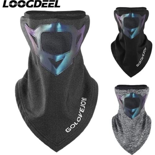 LOOGDEEL Winter Cycling Mask Windproof Warm Highlight Reflection Headwear Outdoor Sport Fishing Hiking Mountain Climbing Bandana