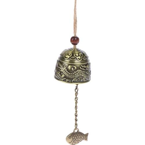 Vintage Dragon Fengshui Bell Good Luck Bless Home Garden Hanging Windchime Colorful