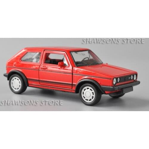 Welly 1:36 Scale Diecast Metal Classic Vintage Car Model Volkswagen Golf I GTI Miniature Replica Pull Back Toy