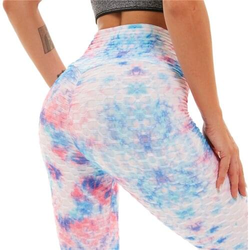 Yoga Pants Womens Tie-dye High Waist Stretch Strethcy Fitness Leggings Yoga Pants Exercise Fitness Leggings Activewear Pants