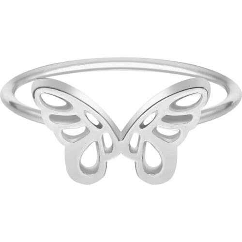 QIMING 2020 Insect Butterfly Ring Ladies Female Engagement Rings For Women Minimalist Jewelry Party Gifts