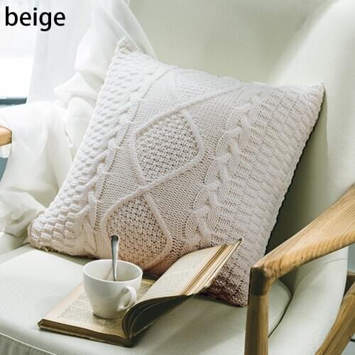 1Pcs 45*45cm Home Decorative Sofa Throw Pillows Thick wool rhombic knit pillowcase Cushion Cover Pillow Cover Pillow Case