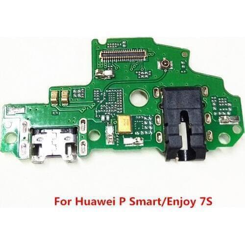10PCS/Lot USB Charging Dock Connector Board Flex Cable With Earphone Jack For Huawei P Smart / Enjoy 7S