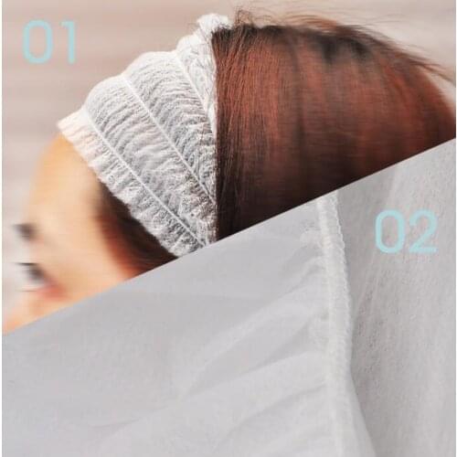 30 Pieces 30 Pieces Disposable Spa Headbands Elastic for Women Girls Sauna