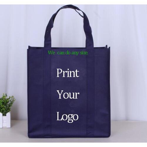 300pcs logo shopping bags High quality Custom logo bags Nonwoven fabric suture bags Supermarket shopping bags