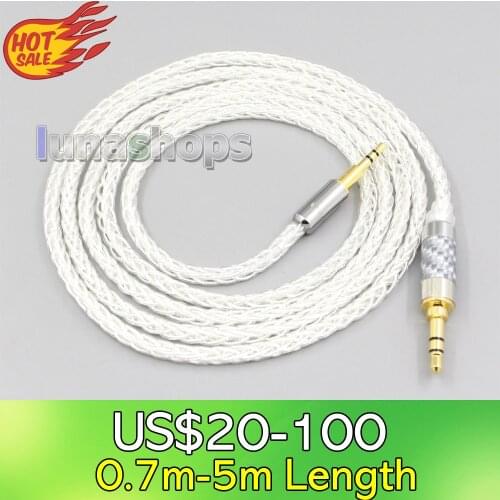 LN006532 8 Core Silver Plated OCC Earphone Cable For Denon AH-D340 D320 NC800 NC732 NCW500 AKG Y40 Y50 K545 N60c K845 K840