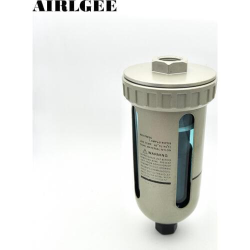AD402-04 1.0MPa 1/2" PT Inlet Thread 3/8"PT Outlet Air Compressor Nylon Bowl Auto Drain